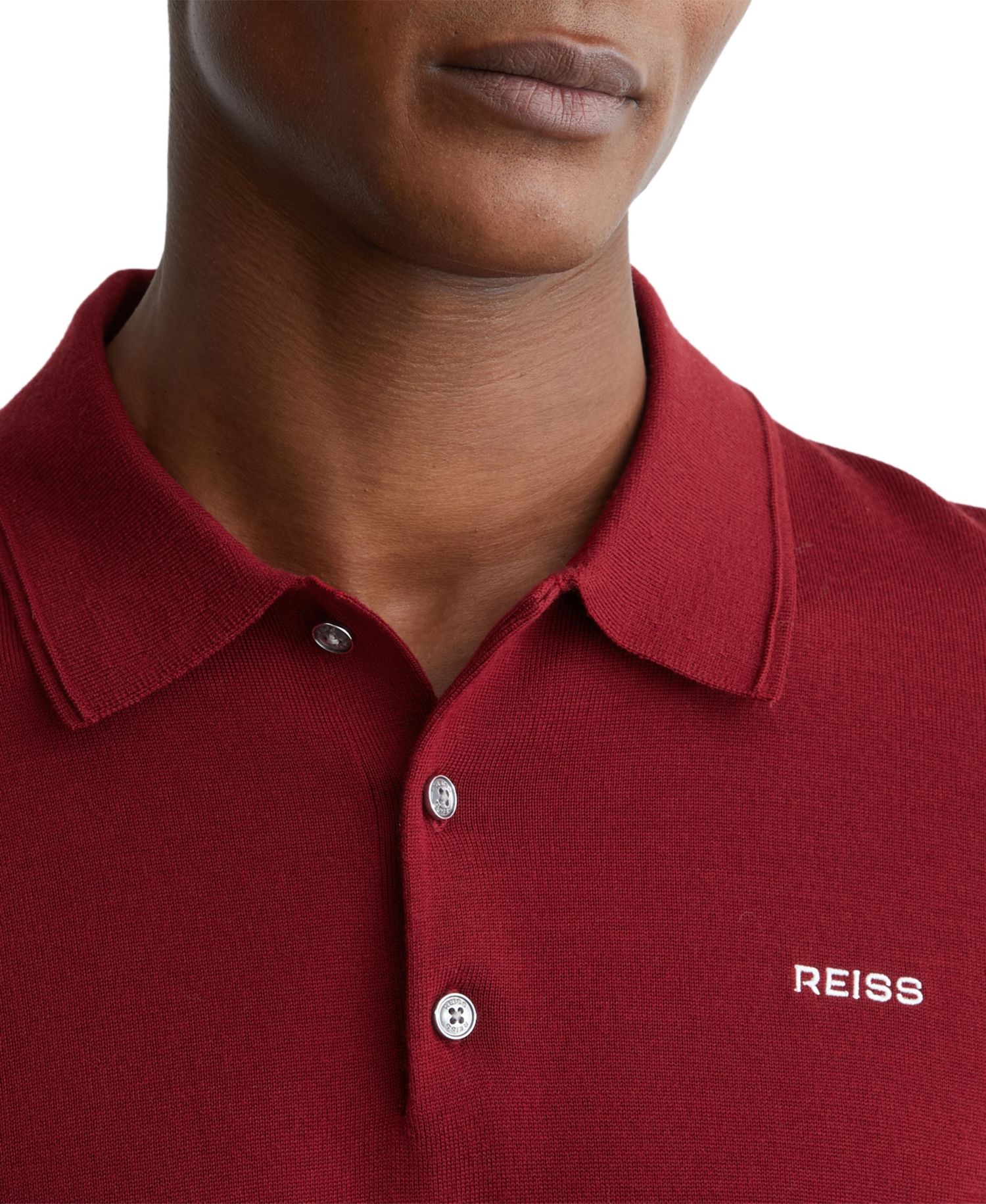 Men's Albion Slim-Fit Merino Wool Polo Shirt