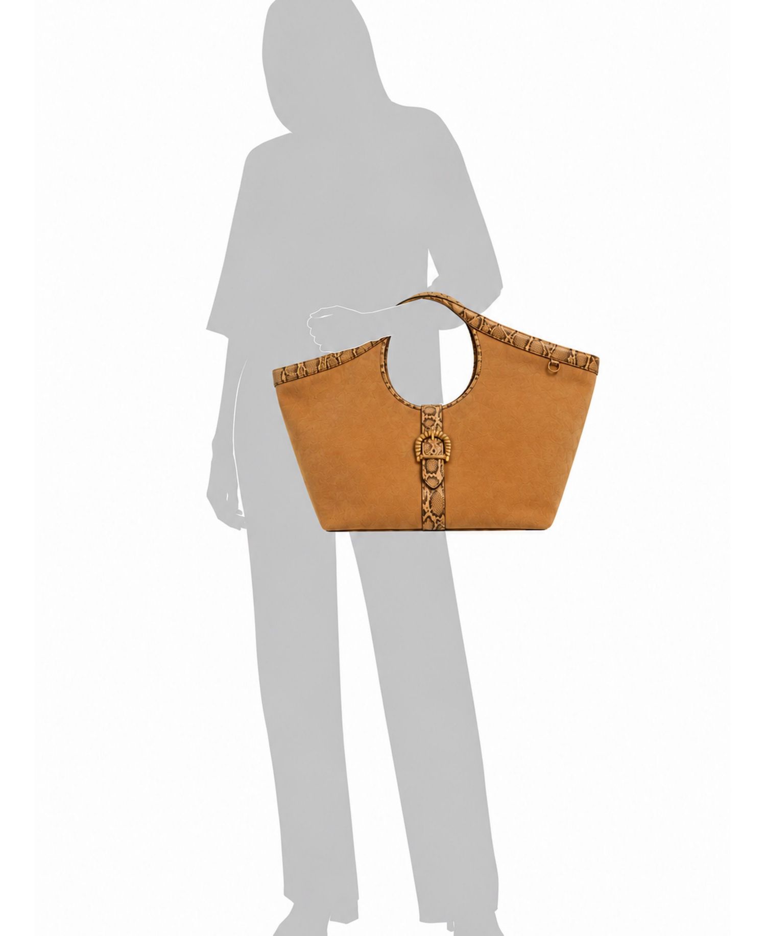 Lucy Buckle Tote Handbag