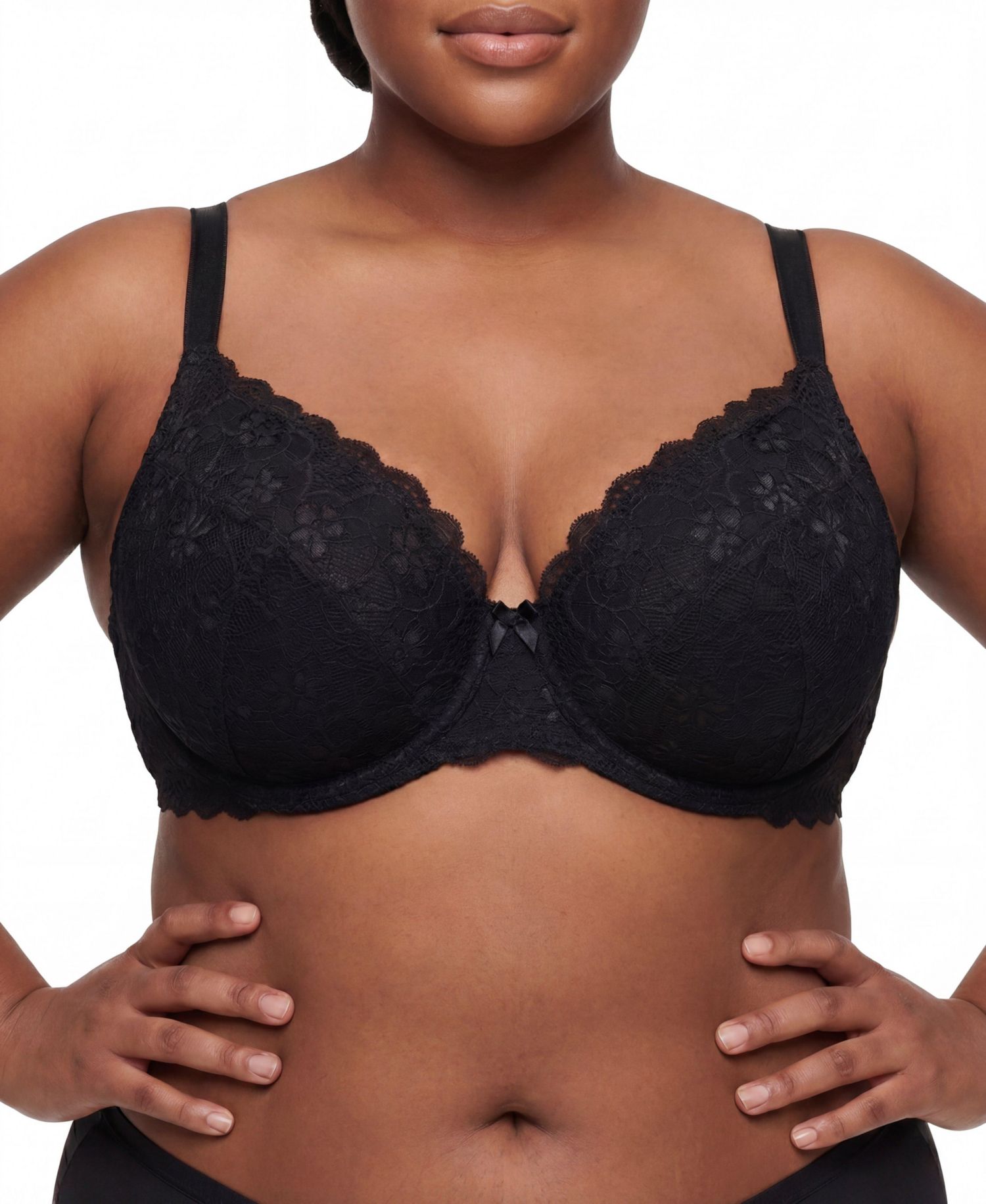Plus Size XO Plunge Push-Up Lace Bra