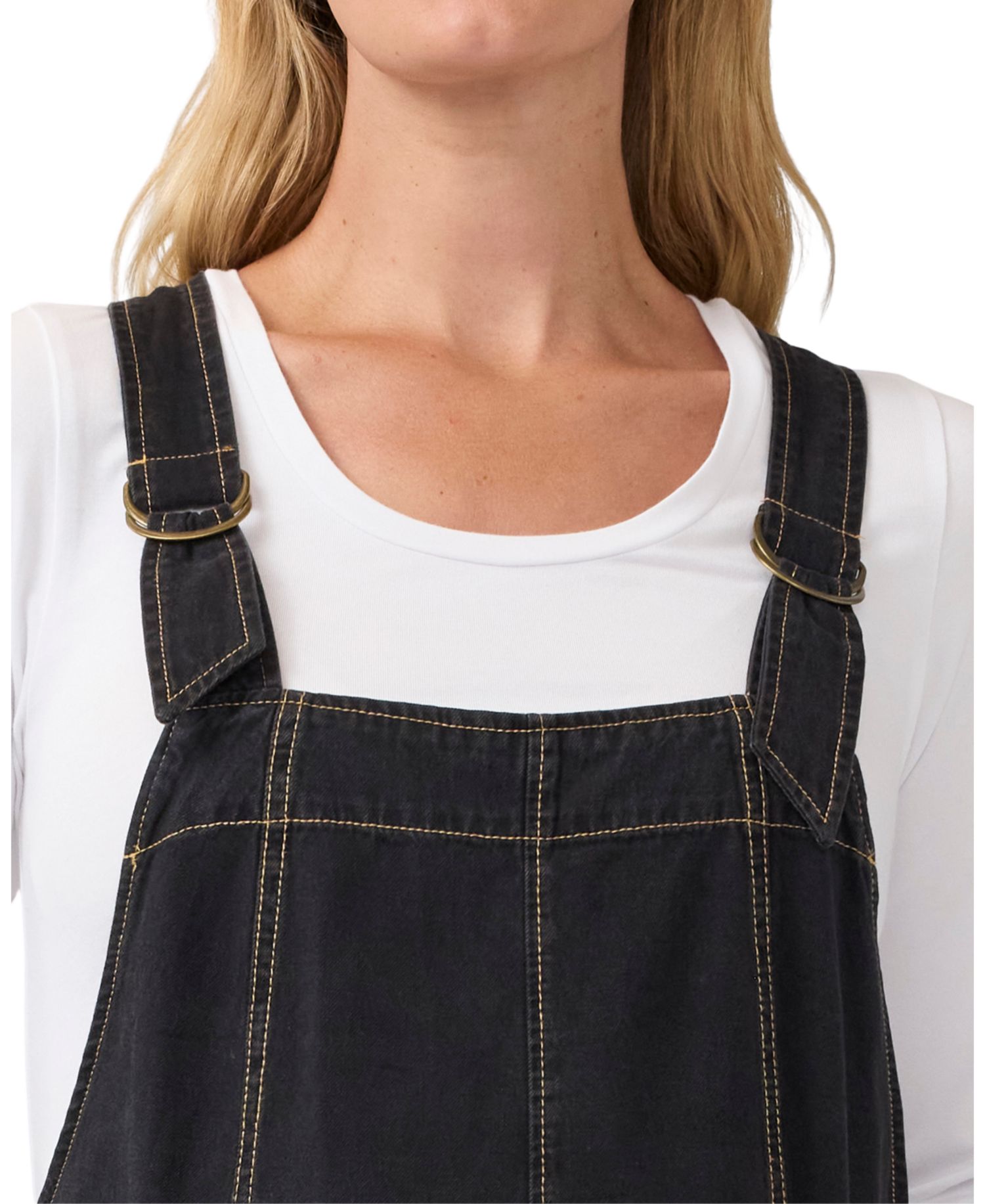 Maternity Ankle Tapered Leg Denim Overall