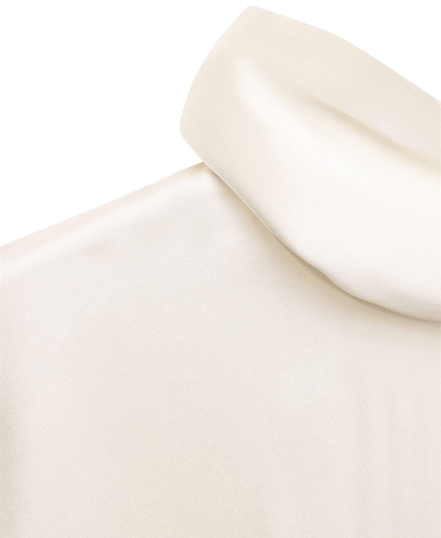 Women's Selection High-Neck Short-Sleeve Silk Blouse