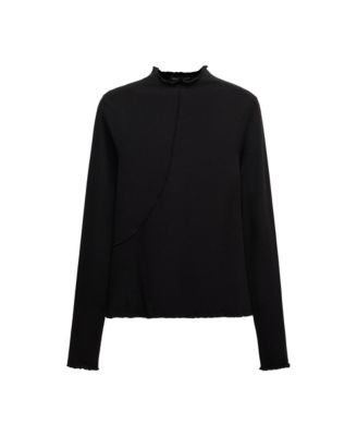 Women's Selection Fitted Long-Sleeve Mock Neck T-Shirt