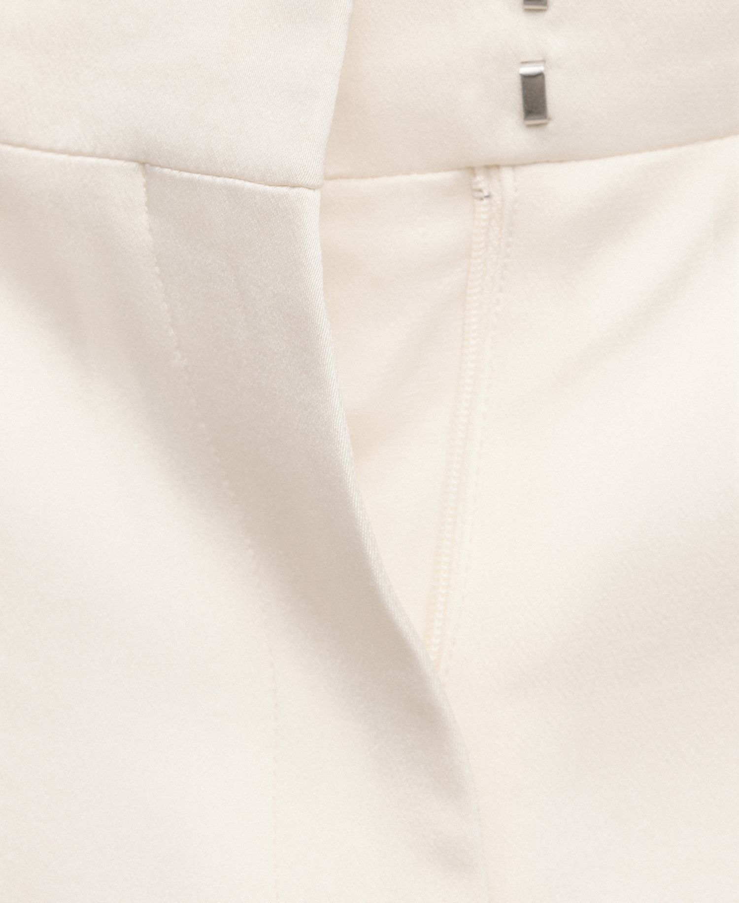 Women's Selection Straight Satin Side-Slits Pants