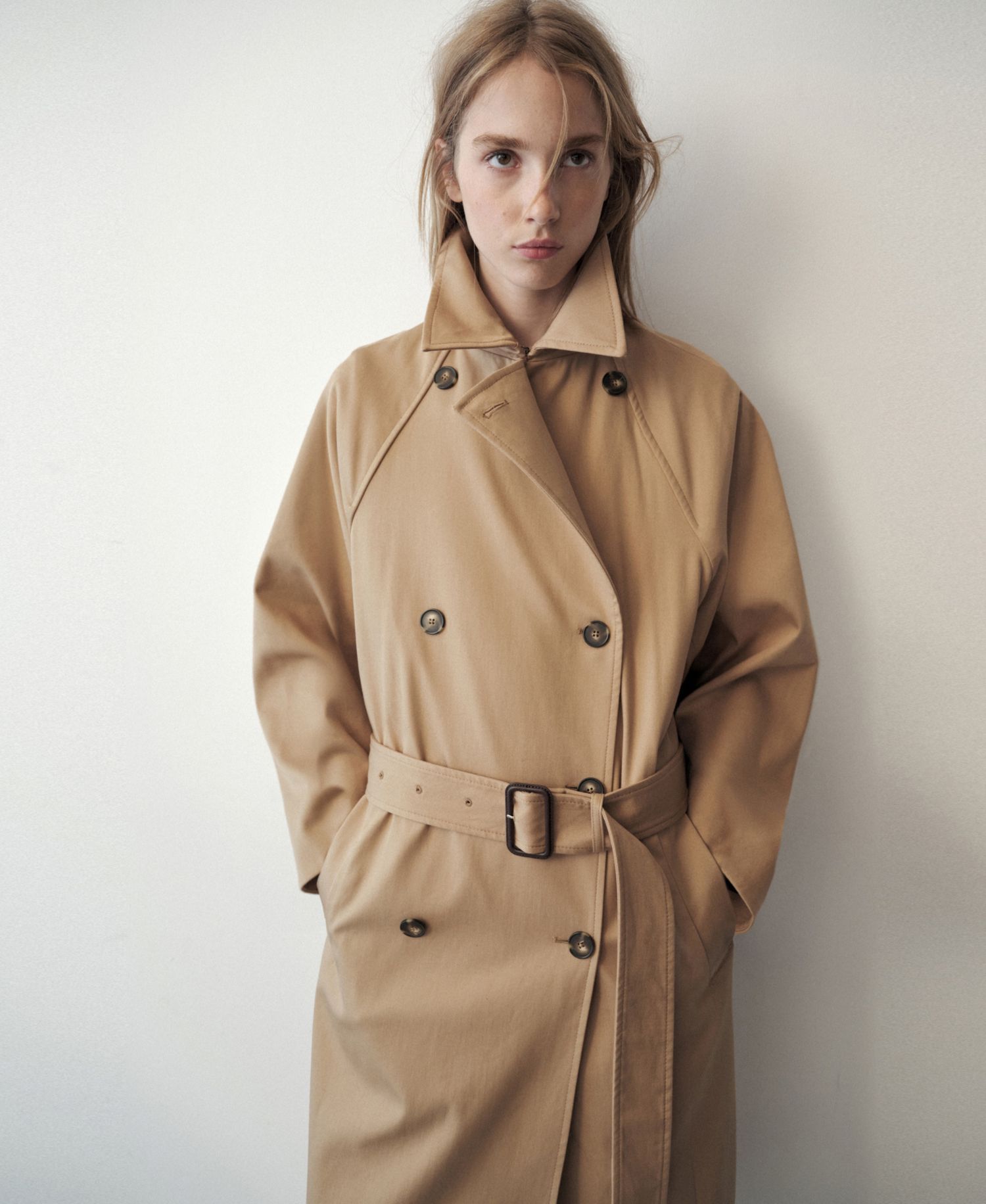 Women's Selection Long Double-Breasted Trench Coat
