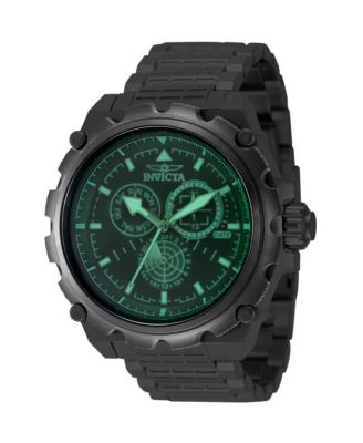 Men's Quartz Coalition Forces 49202 Black Stainless Steel Watch, 50mm
