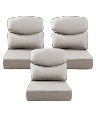 Luxury Smile 24x24x6 Outdoor Cushions, Water Resistant Olefin Deep Seat Cushion for Patio Wicker Chair Sofa
