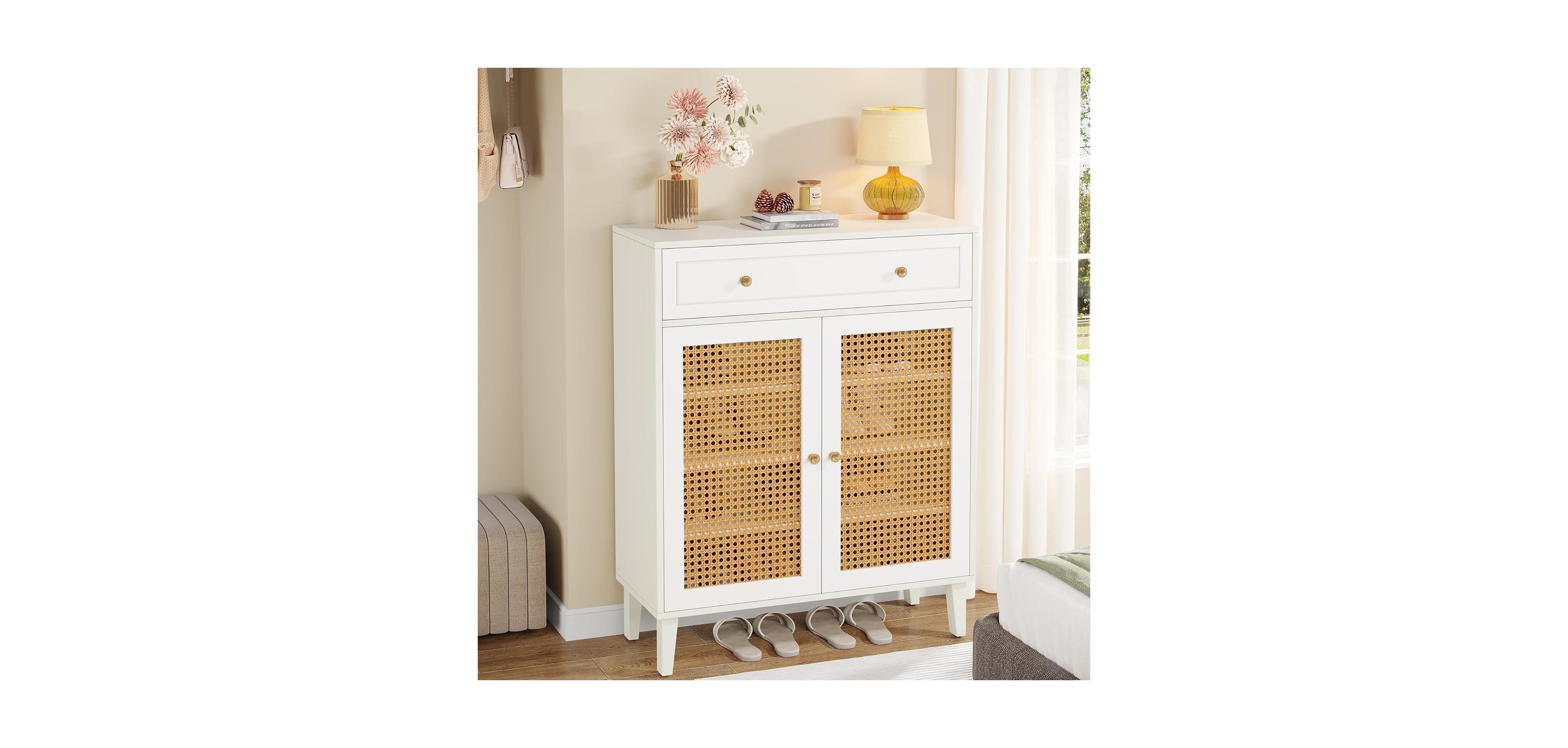 Tribesigns Shoe Cabinet with Doors and Drawer, Shoe Storage