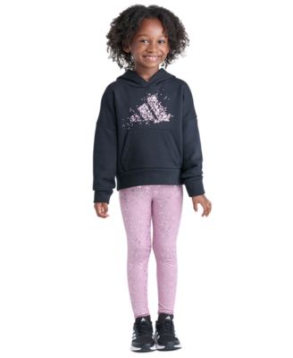 Girls' 2T-6X Glam Long-Sleeve Hoodie and Wide-Leg Pants, 2-Piece Set