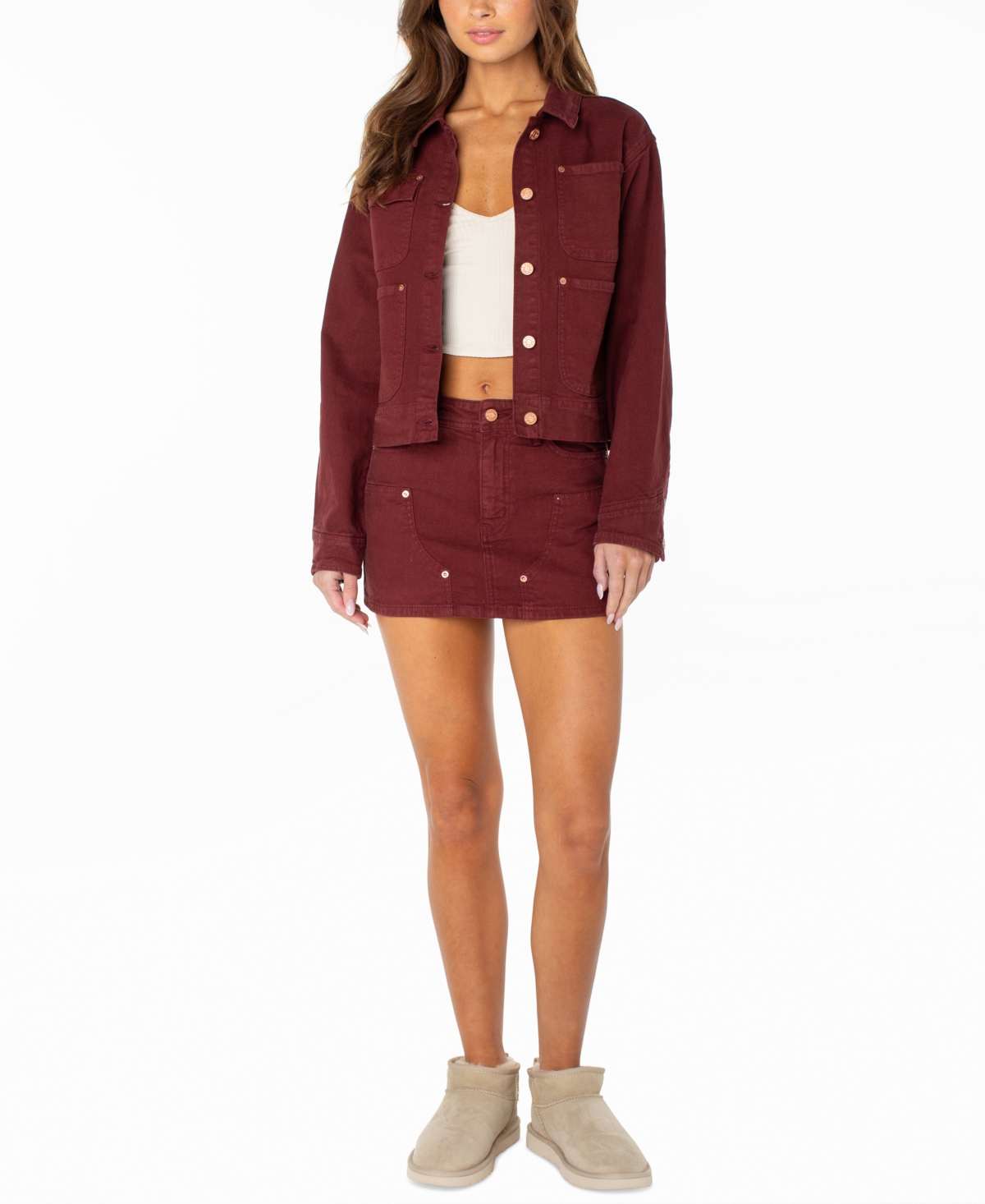 Roxy Women's Reel Life Cropped Lightweight Jacket In Port