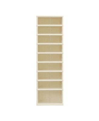 Foldable Shoe Storage Cabinet, Tool-Free Organizer with Clear Magnetic Doors, 17.3 x 13.8 x 67.1 Inches