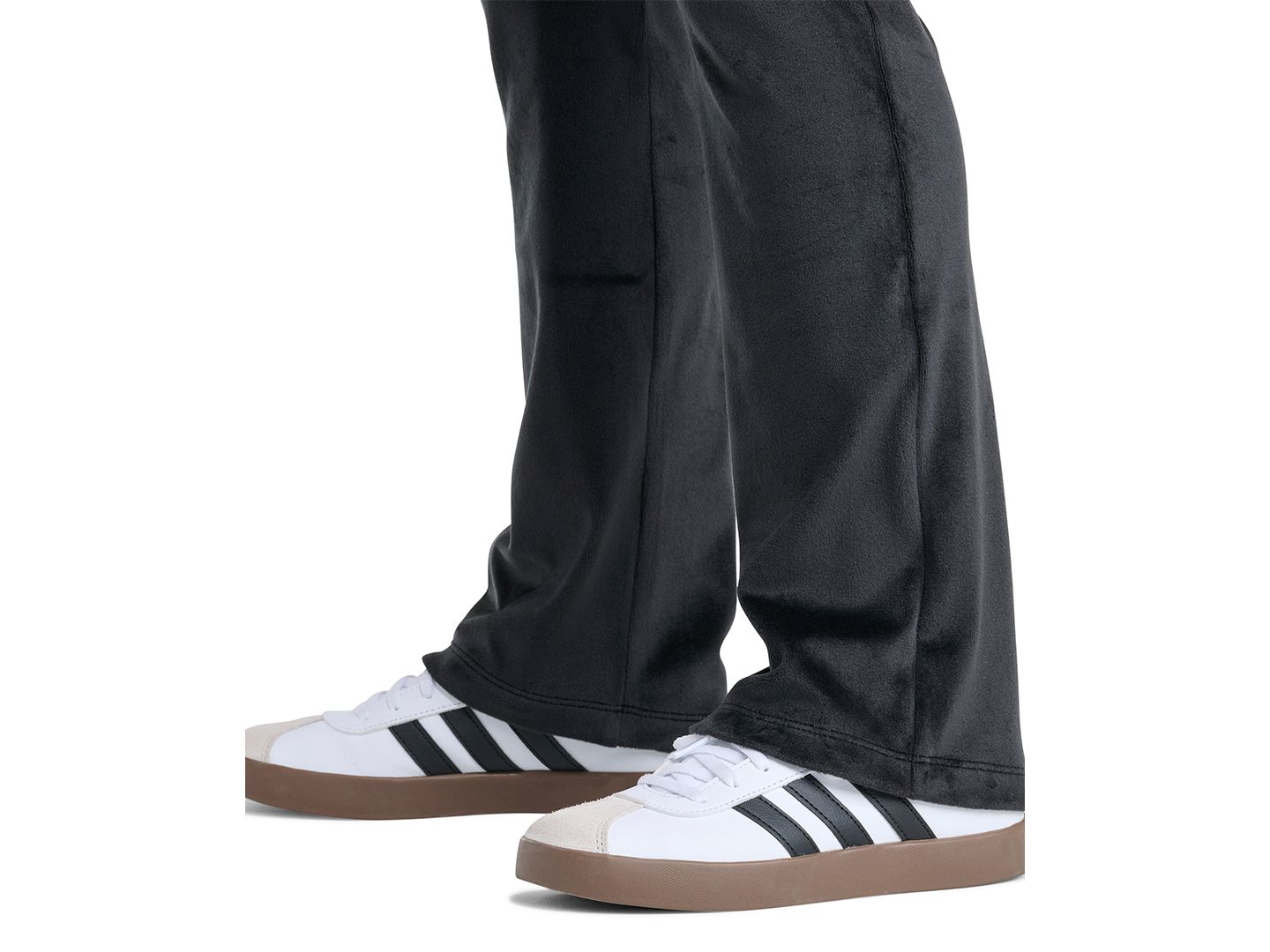 Брюки adidas Kick Flare Velour для девочек, цвет: Чёрный — фото 4