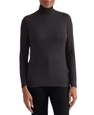 Women's Shirred Pullover Turtleneck Top
