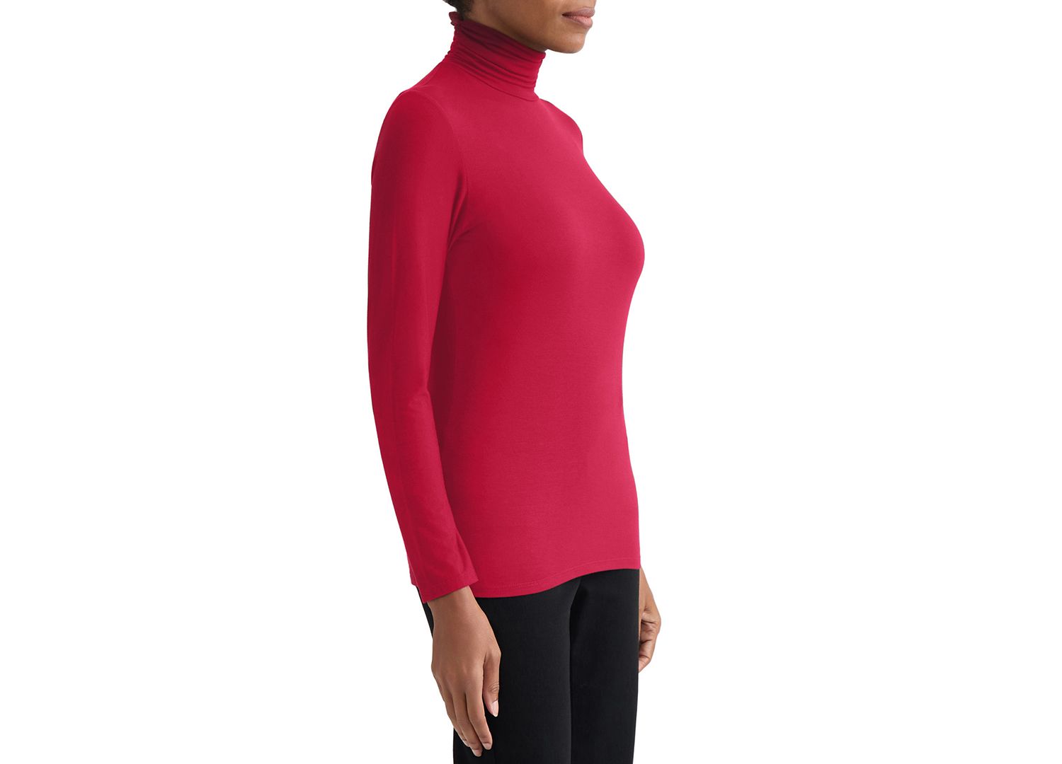 Women's Shirred Pullover Turtleneck Top
