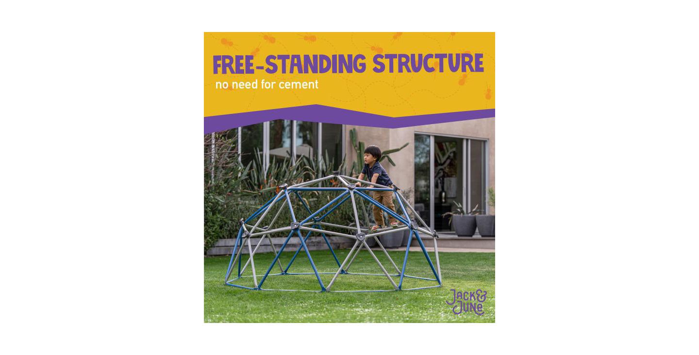 Детская игрушка Jack & June Jungle Gym Climber Free-Standing Steel Dome, 86" Diameter x 46" Tall, Ages 3+ — фото 4