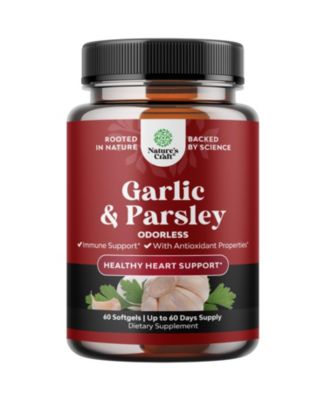 Odorless Garlic and Parsley Extract Softgels - Aged Garlic Formula - 60 Count