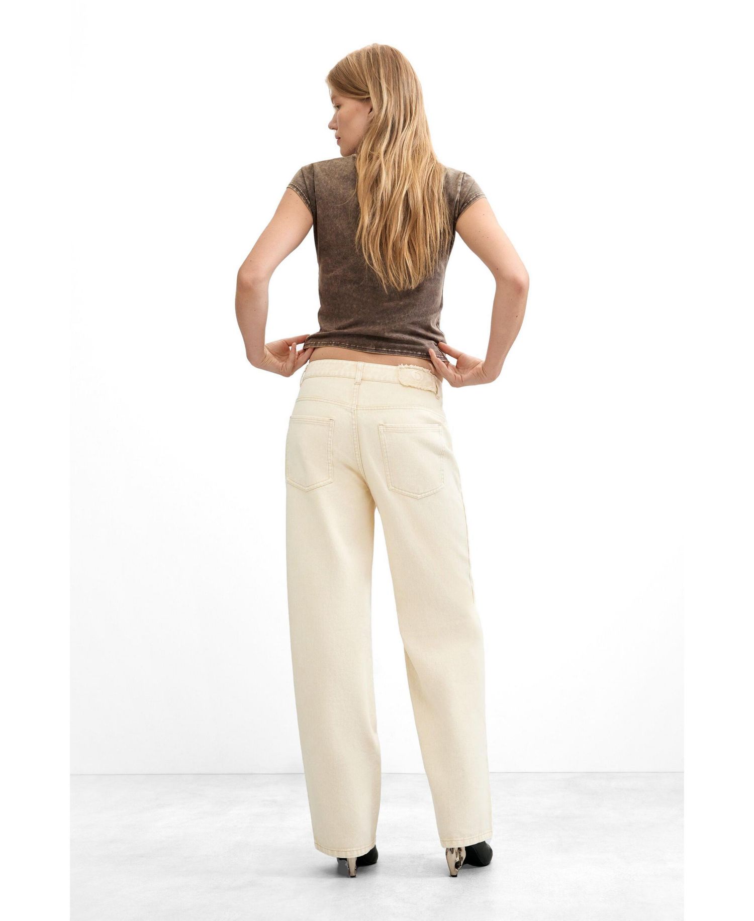 Women's High-Rise Wide-Leg Embroidered Jeans