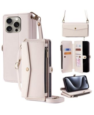 Crossbody 5 Card Slot Wallet Case for iPhone 12-17