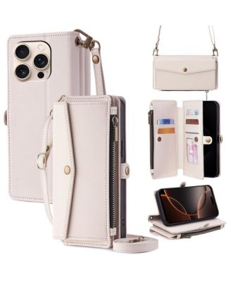 5-Card-Slot Crossbody Wallet Case for iPhone 12-17
