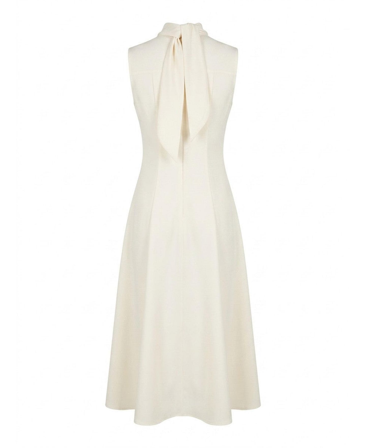 Женское платье Modenaire High-Mock-Neck Sleeveless A-Line Midi, цвет: Бежевый — фото 4