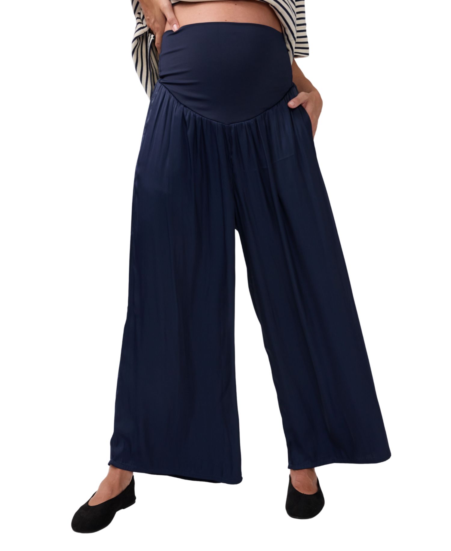 Maternity Wide-Leg Woven Pants