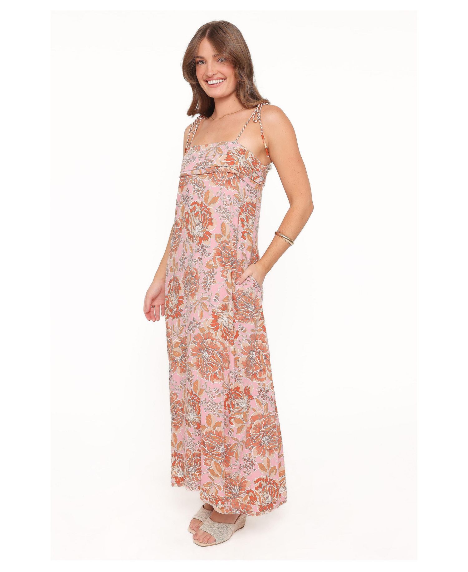 Women's Kahlie Floral-Print Square-Neck Maxi Dress