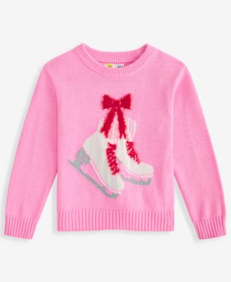 Girls' 12M-5T Skates Long-Sleeve Crewneck Sweater