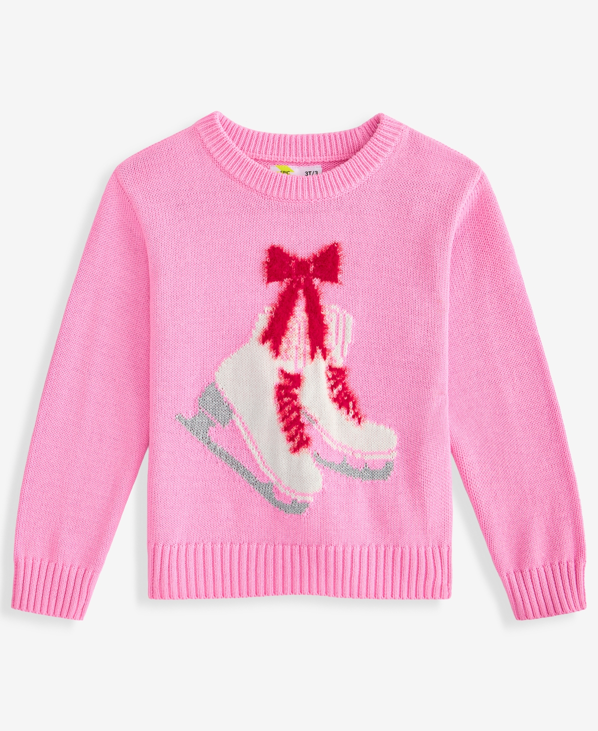 Epic Threads Girls' 12M-5T Skates Long-Sleeve Crewneck Sweater, Macy's Exclusive