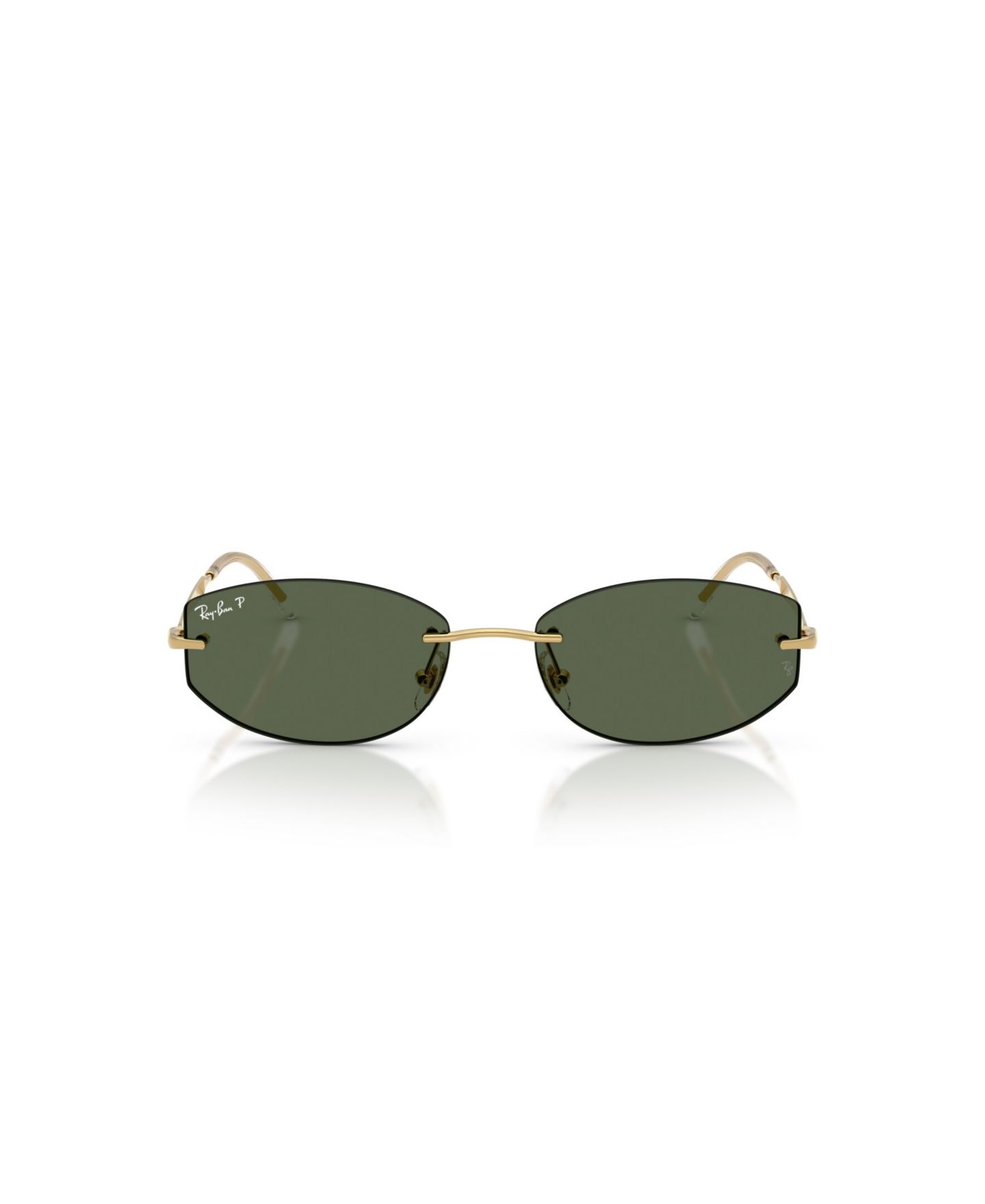 Женские солнцезащитные очки Ray-Ban Polarized Rimless Geometric Sunglasses RB3792, цвет: Arista — фото 4