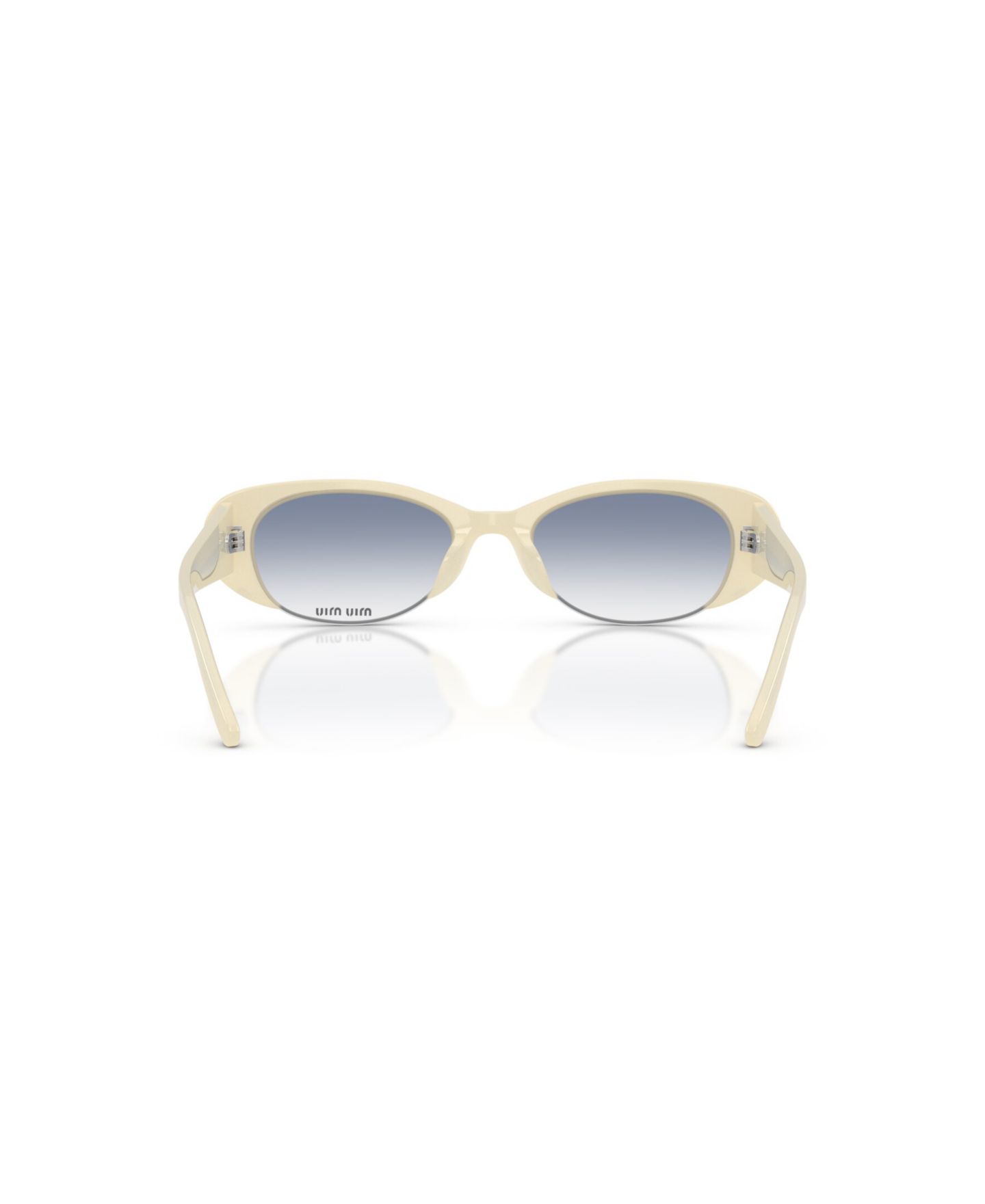 Женские солнцезащитные очки MIU MIU Oval Gradient Sunglasses MU C05SU, цвет: Белый — фото 4