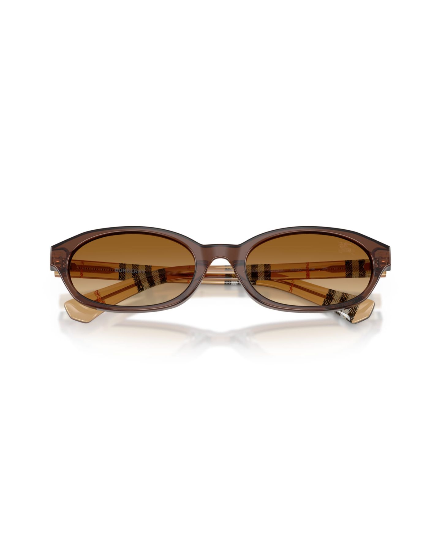 Женские солнцезащитные очки Burberry BE4508D с градиентными линзами, цвет: Коричневый — фото 5