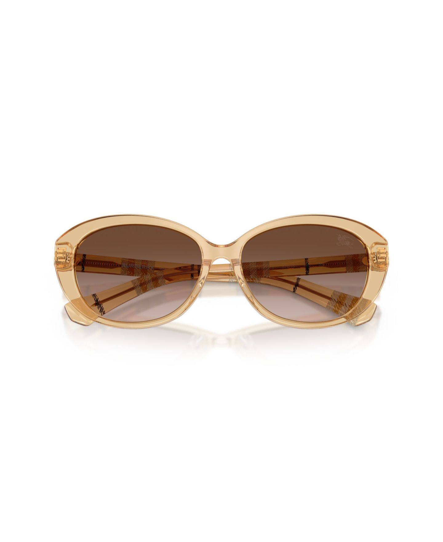 Женские солнцезащитные очки Burberry BE4507D Cat Eye с градиентными линзами, цвет: Жёлтый — фото 5