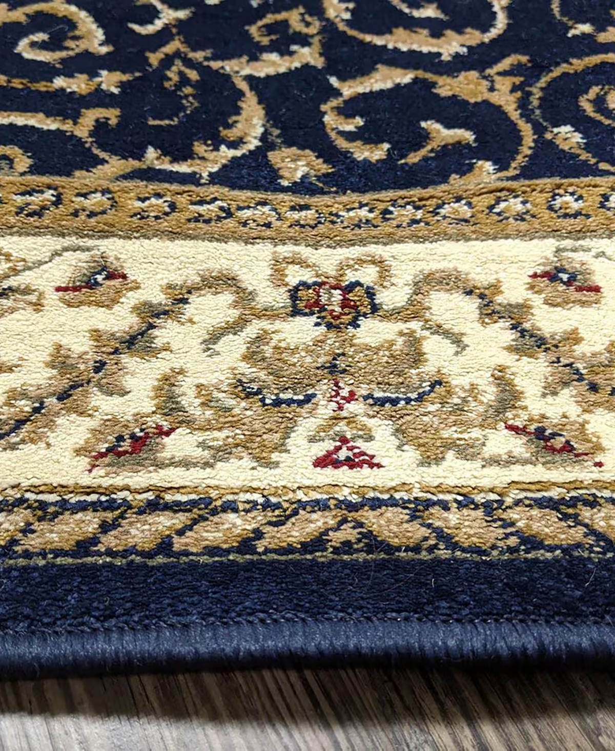 Closeout! Km Home 1599/1550/Navy Pesaro Blue 3'3" x 4'11" Area Rug