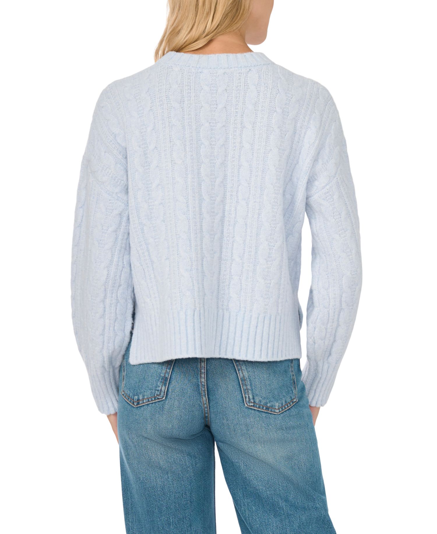 Women's Cable-Knit Raglan-Sleeve Crewneck Sweater