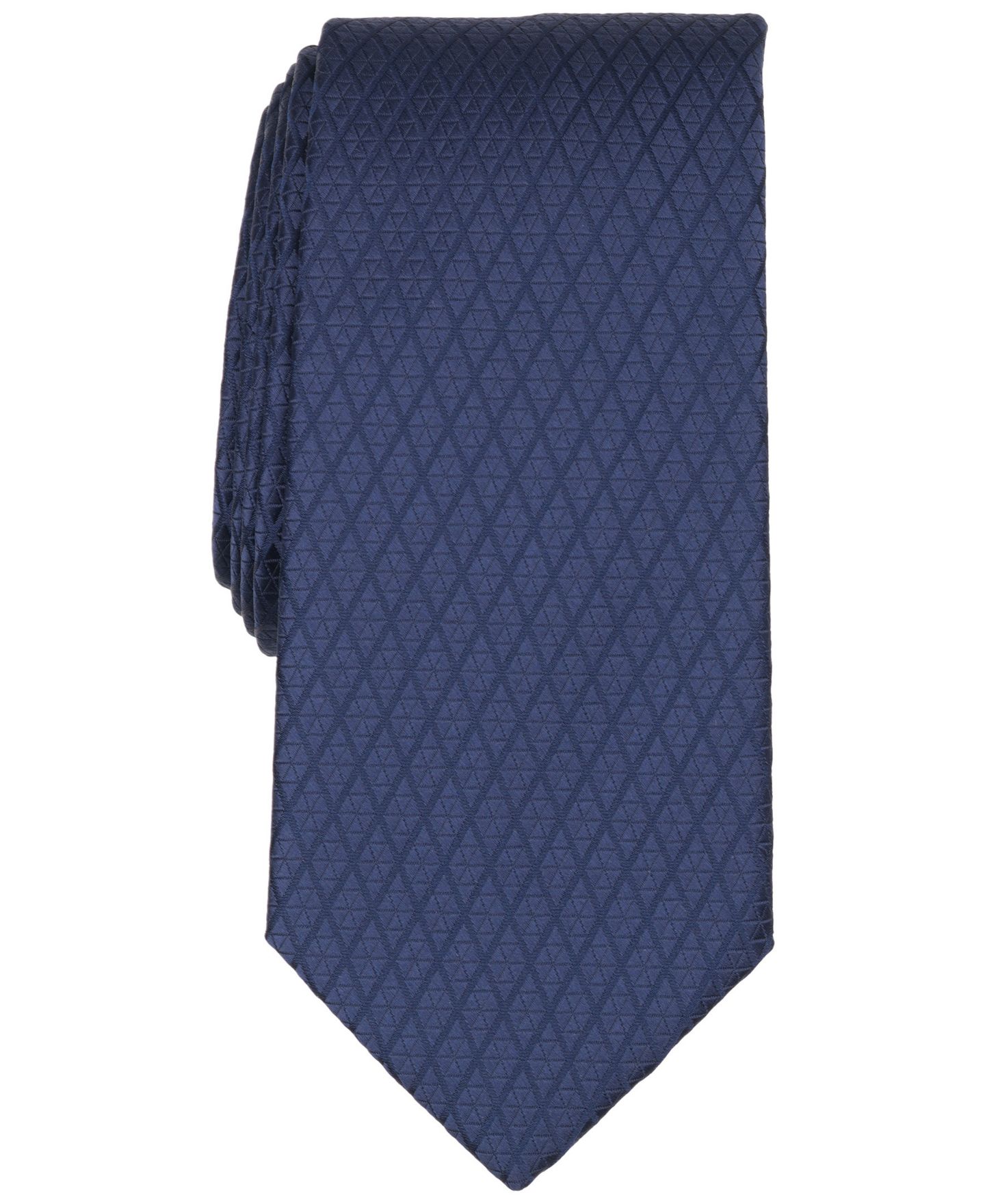 Мужской галстук Perry Ellis Portfolio Vantura Geo Geometric Tie, цвет: Тёмно-синий — фото 1