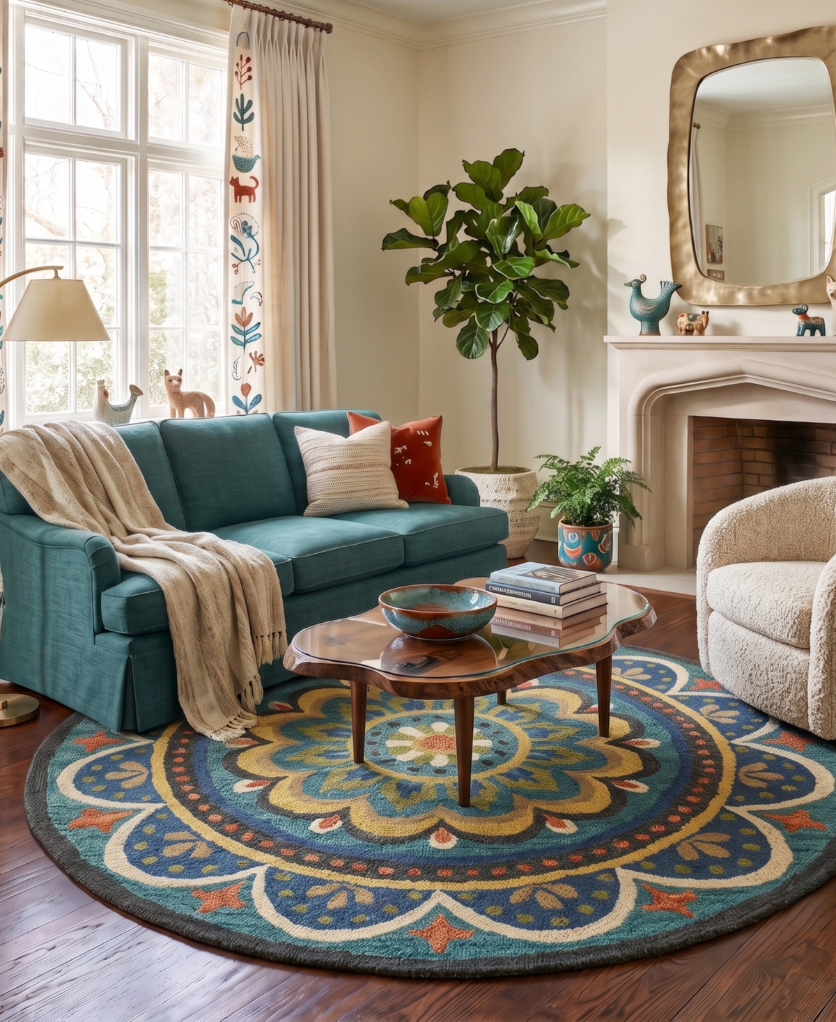 Lr Home Radiance Rdc-026 4' x 4' Round Area Rug