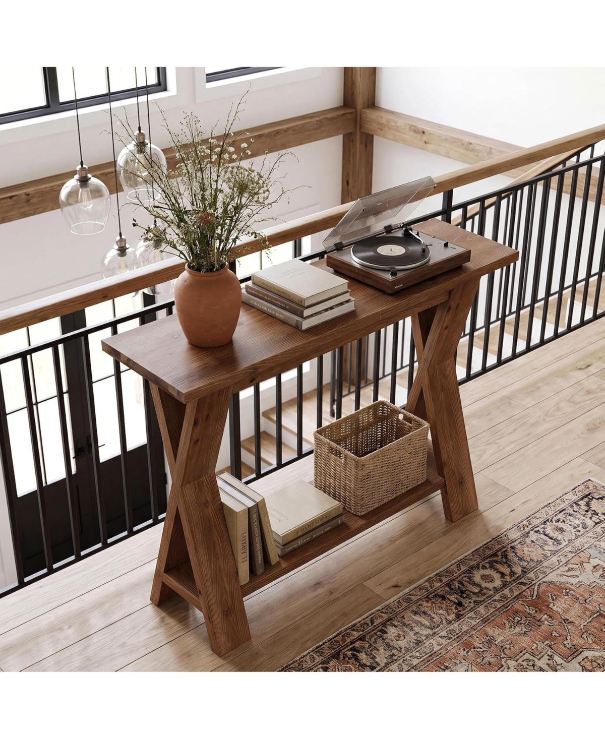 Tribesigns Farmhouse Solid Wood Console Table, Narrow Entryway Table