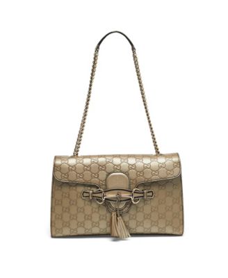 Emily Guccissima Leather Chain-Strap Medium Shoulder Bag