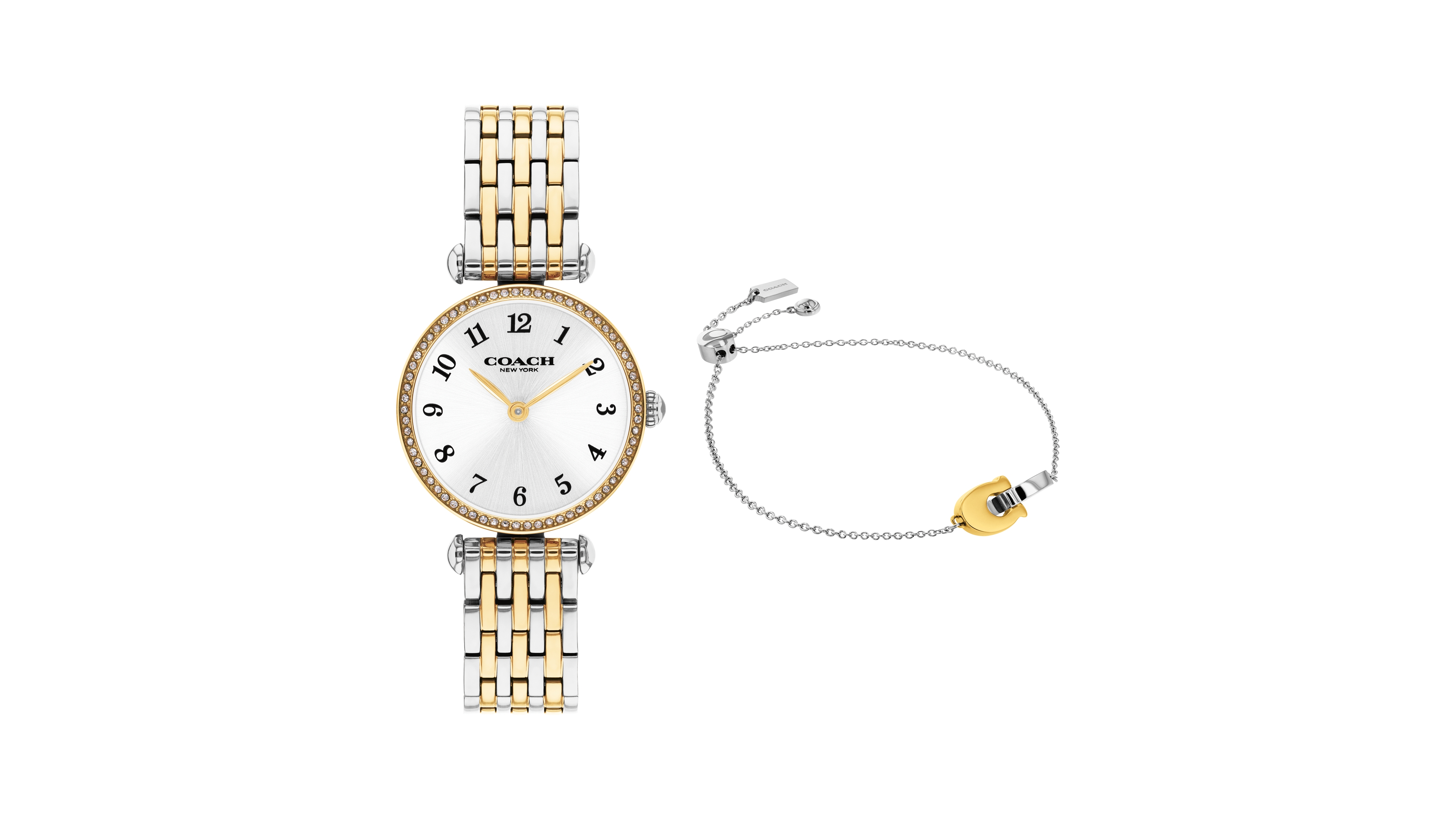 Coach Women's Quartz Cary Two-Tone Stainless Steel Bracelet Watch 26mm