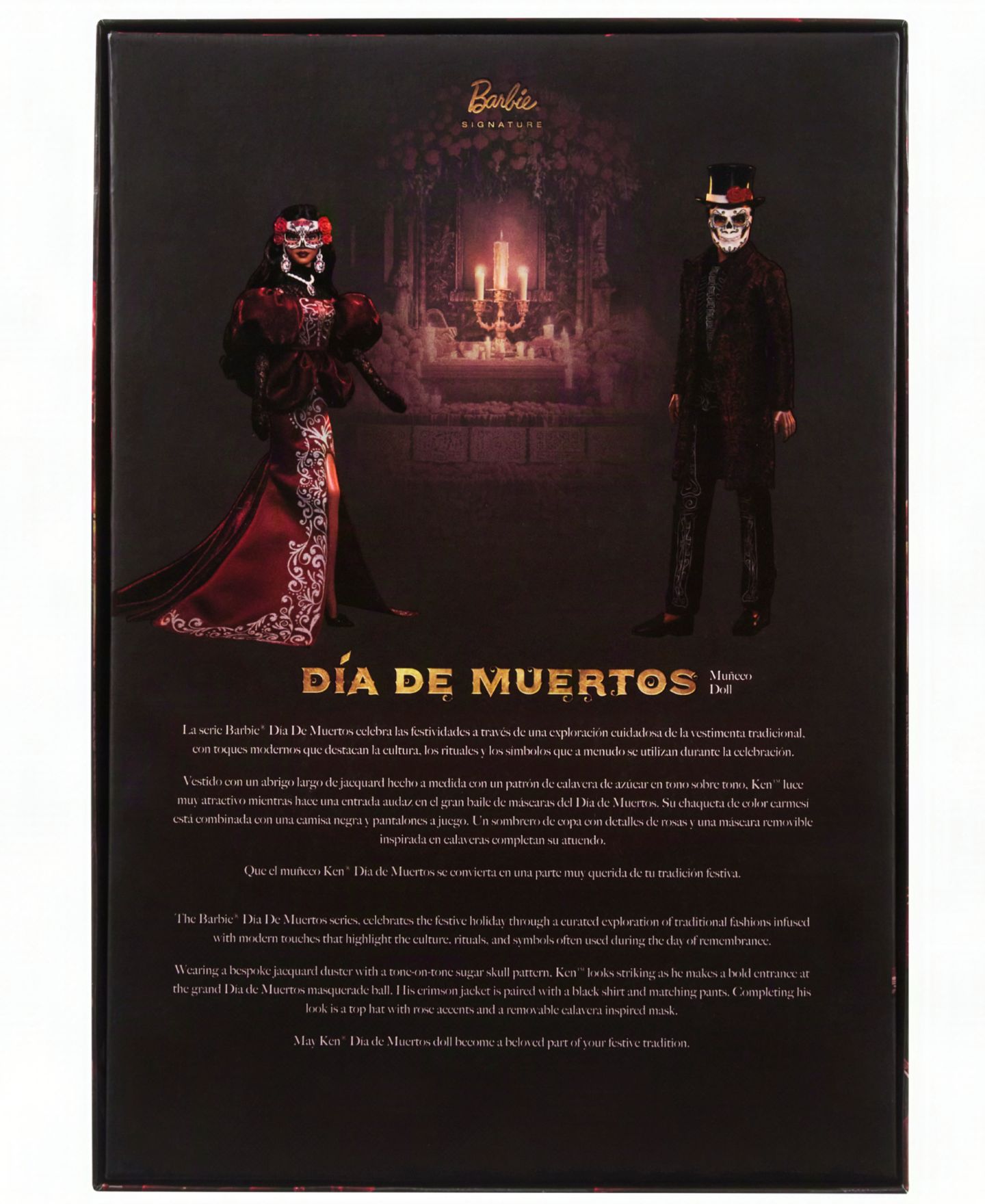 Детская кукла Barbie 2026 Día De Muertos Ken Fully Articulated Collectible Fashion Doll with Removable Mask and Hat, Ages 6+ — фото 6