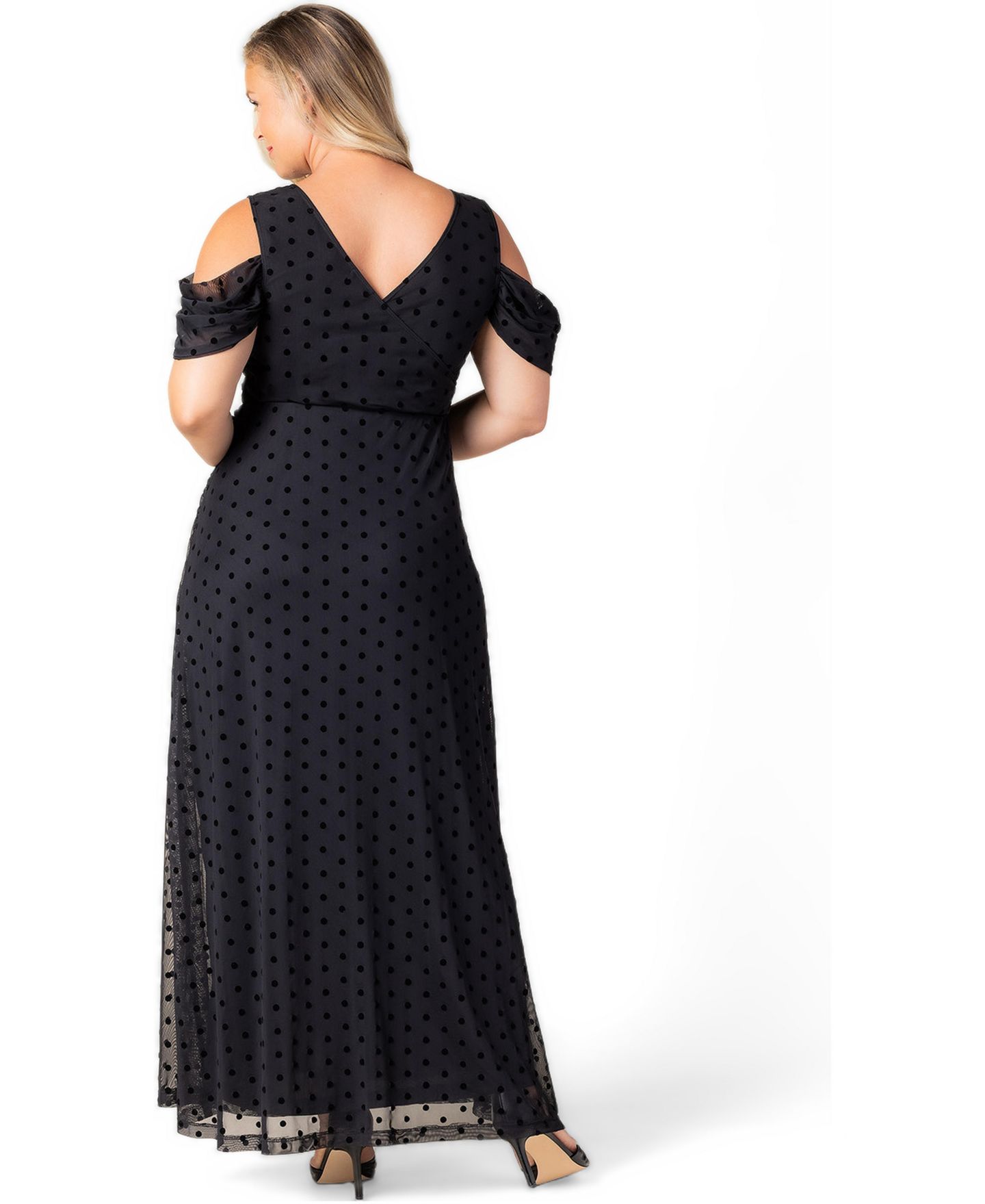 Женское платье Kiyonna Plus Size Seraphina Mesh Gown, цвет: Чёрный — фото 4