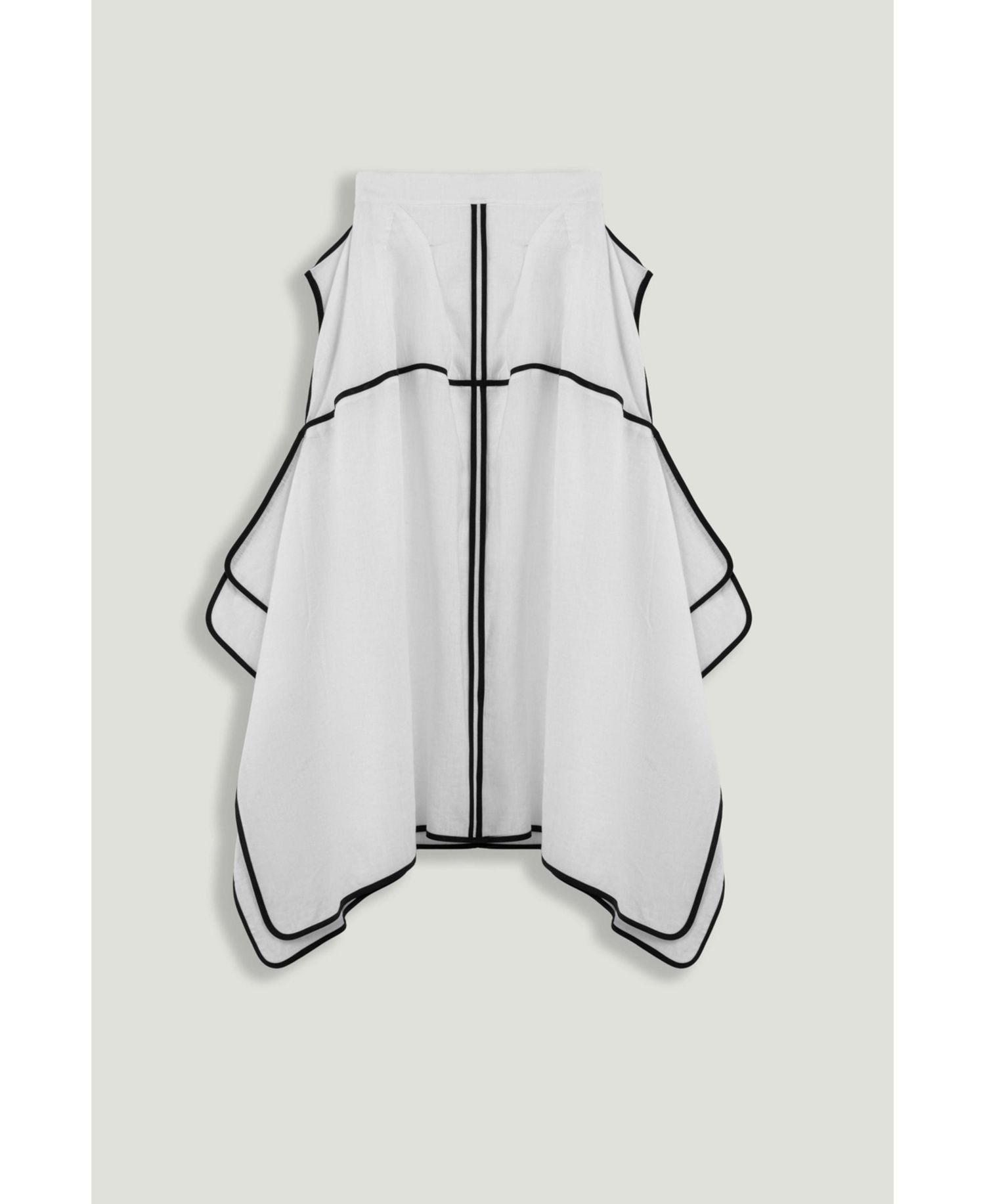 Women's Linen High-Waisted Asymmetric Hem Skirt