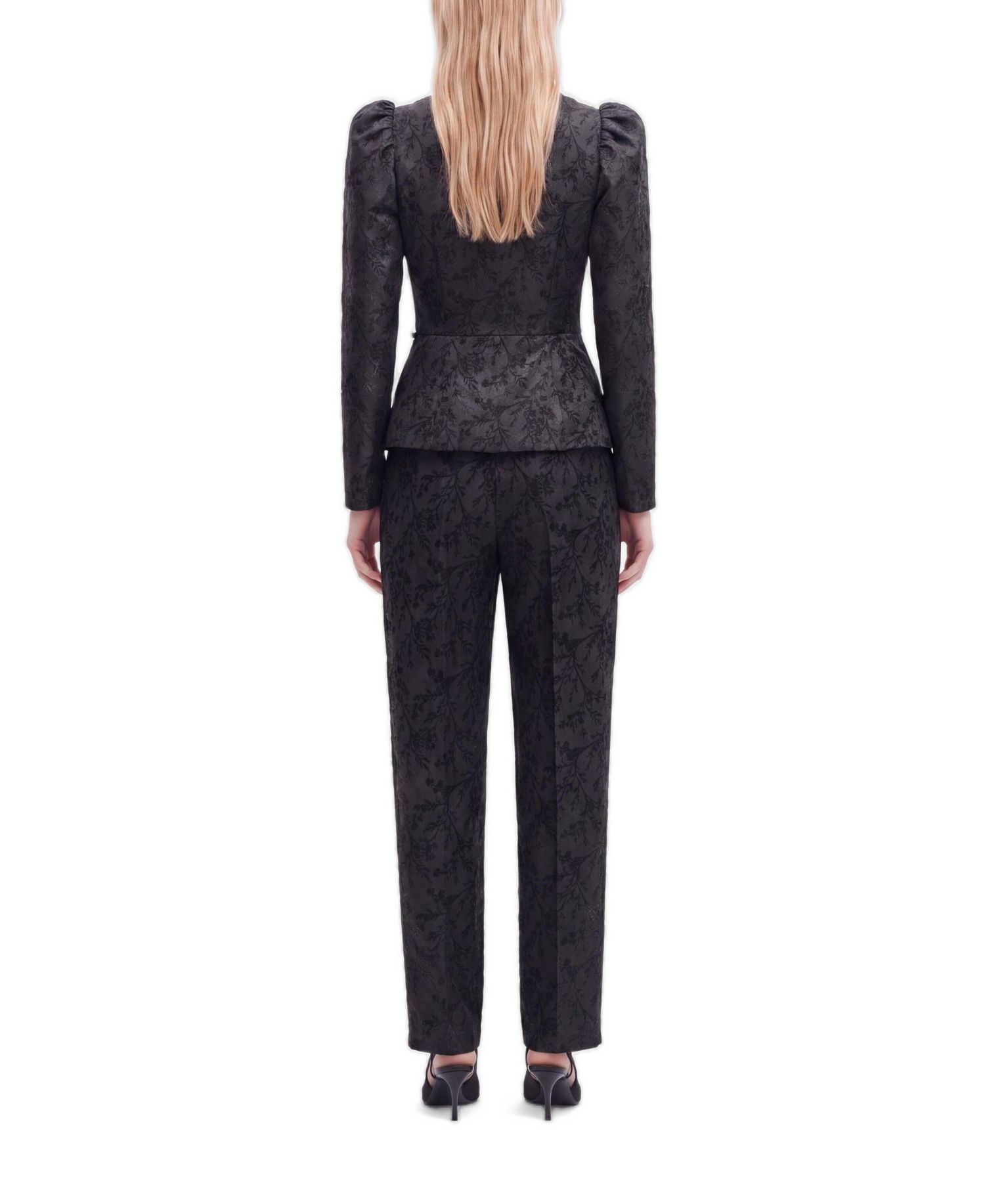 Women's Balloon Sleeve Jacquard Jacket