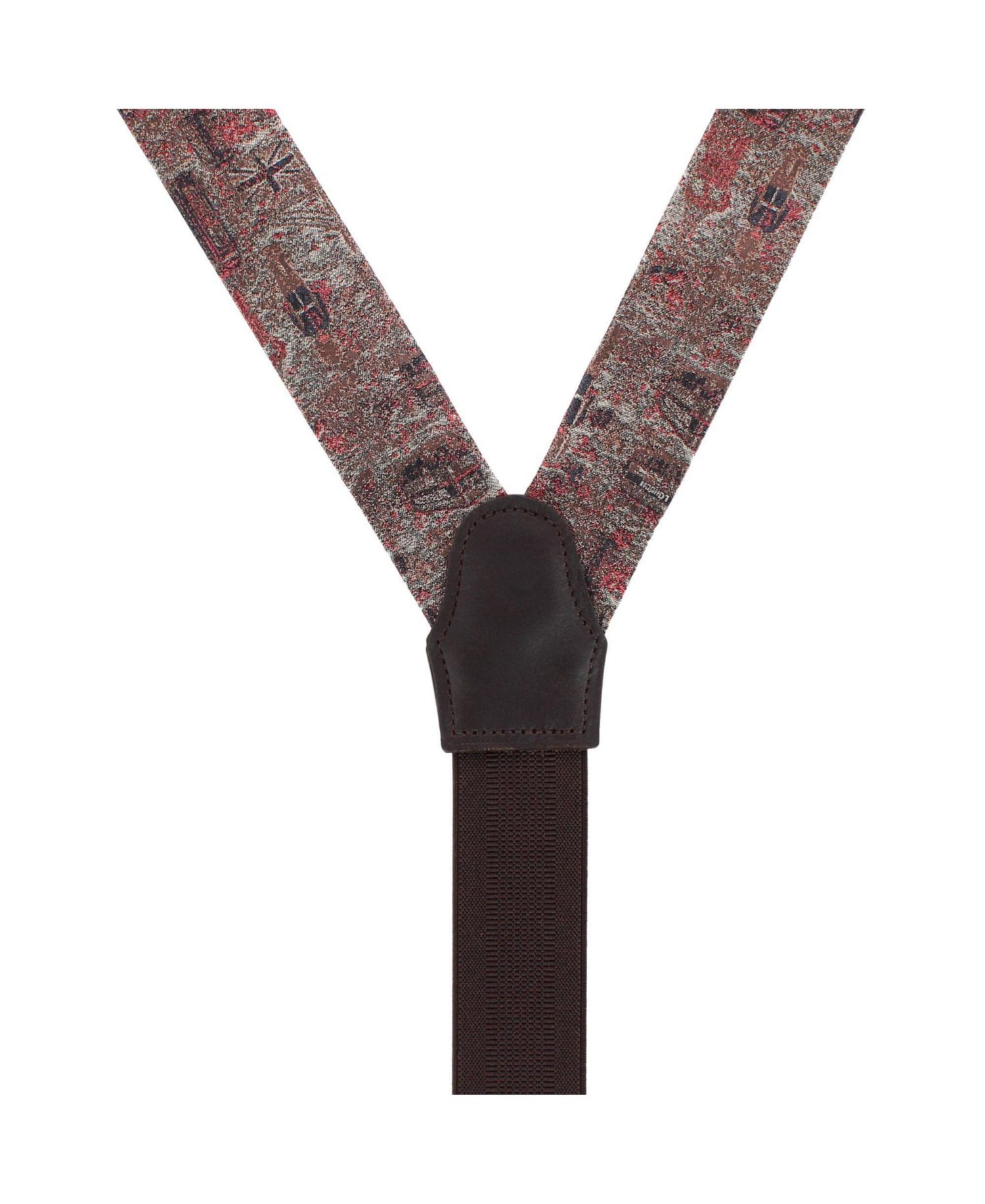 London Tapestry Silk Button-End Suspenders