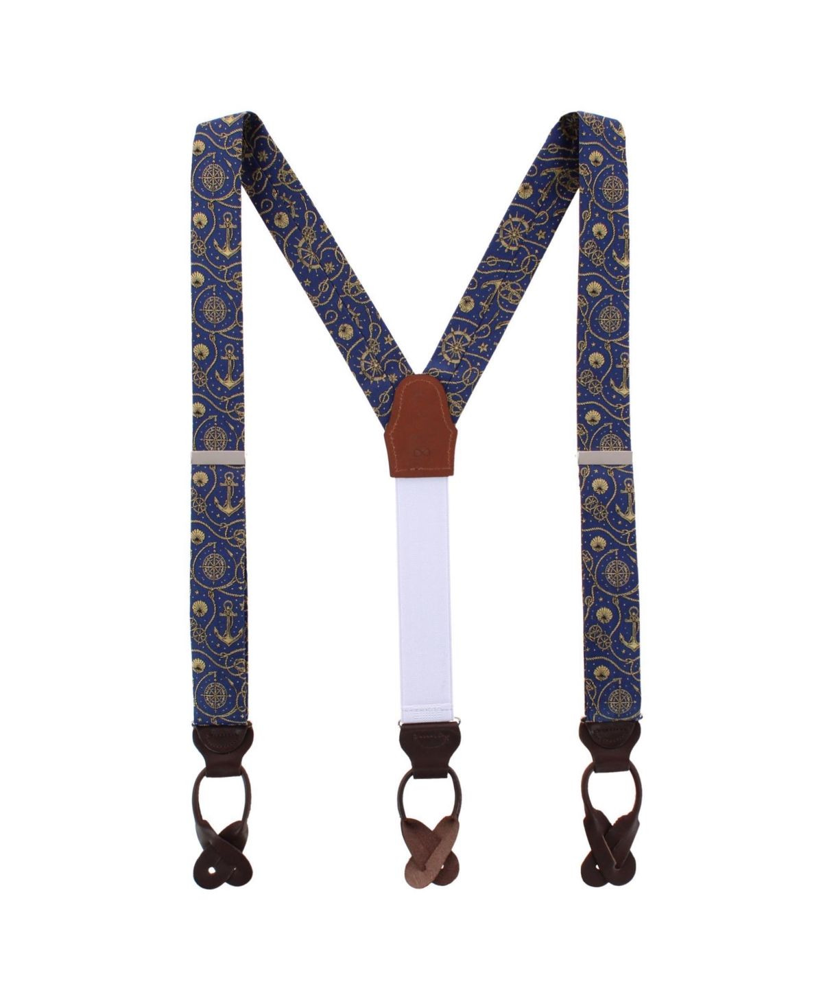 Trafalgar Silk Novelty Leather Button End Suspenders
