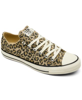 Women's Chuck Taylor All Star Leopard Jacquard Low Top Lifestyle Sneakers from Finish Line