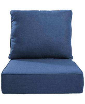 24"x24"x6" Patio Thick Cushions and Pillows Set - Deep Seat Indoor/Outdoor Water and Fade Resistant