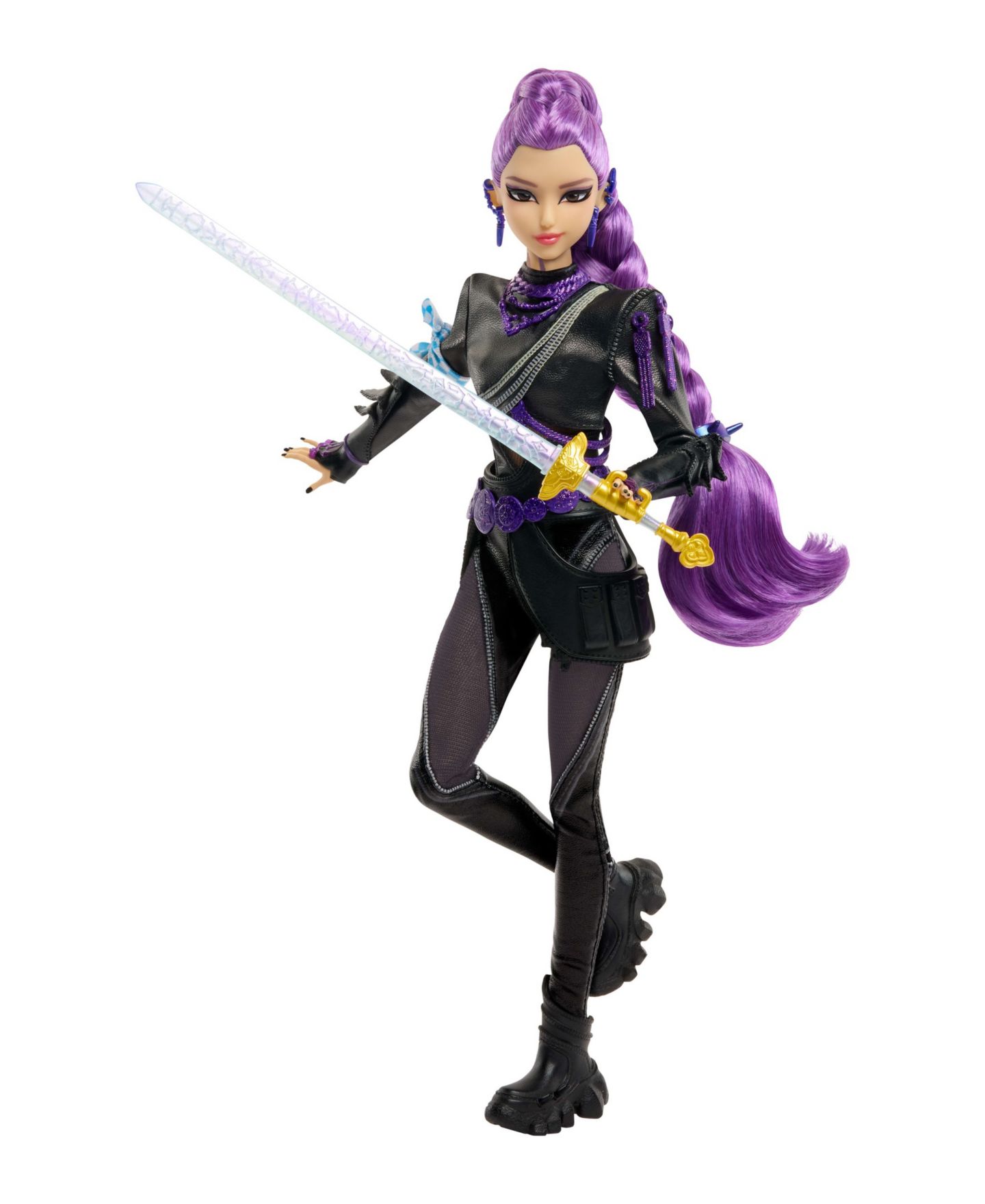 Детская кукла KPop Demon Hunters Battle Rumi 10.5" Deluxe Fashion Doll with Removable Outfit and 11 Posable Joints, Ages 6+ — фото 5