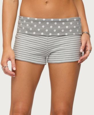 Women's Presley Stripe and Polka Dot Foldover Shorts