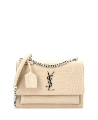 Medium Sunset Embossed Leather Adjustable-Strap Crossbody Bag