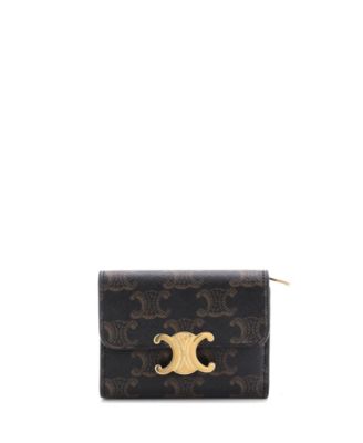 Compact Triomphe Wallet, 3.75"W x 3"H x 1"D